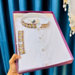 Premium Embroidered White Panjabi – Festive & Casual Wear (Showorld Collection)