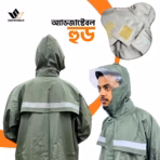 Heavy-Duty Rubber Raincoat (Olive Green) - Premium 2-Piece Waterproof Suit | Made in China - Image 4