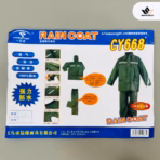Heavy-Duty Rubber Raincoat (Olive Green) - Premium 2-Piece Waterproof Suit | Made in China - Image 7