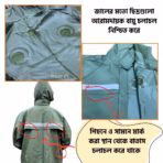 Heavy-Duty Rubber Raincoat (Olive Green) - Premium 2-Piece Waterproof Suit | Made in China - Image 5